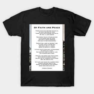 Of Faith and Peace Poem T-Shirt